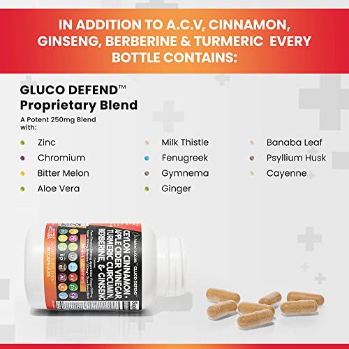 Clean Nutraceuticals Ceylon Cinnamon 3000mg Turmeric 3000mg Apple Cider Vinegar 3000mg Ginseng 2000mg Berberine 1200mg Plus Bitter Melon Gymnema Milk Thistle Fenugreek - Image 6