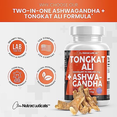 Clean Nutraceuticals Shilajit Supplement 10,000mg with Sea Moss 6000mg, Ashwagandha 6000mg, Tongkat Ali, Boron, Magnesium - Fulvic Acid Capsules for Men - 90 Count - Image 4