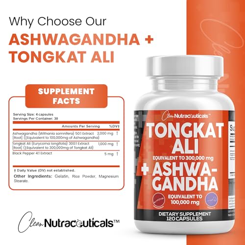 Clean Nutraceuticals Shilajit Supplement 10,000mg with Sea Moss 6000mg, Ashwagandha 6000mg, Tongkat Ali, Boron, Magnesium - Fulvic Acid Capsules for Men - 90 Count - Image 8