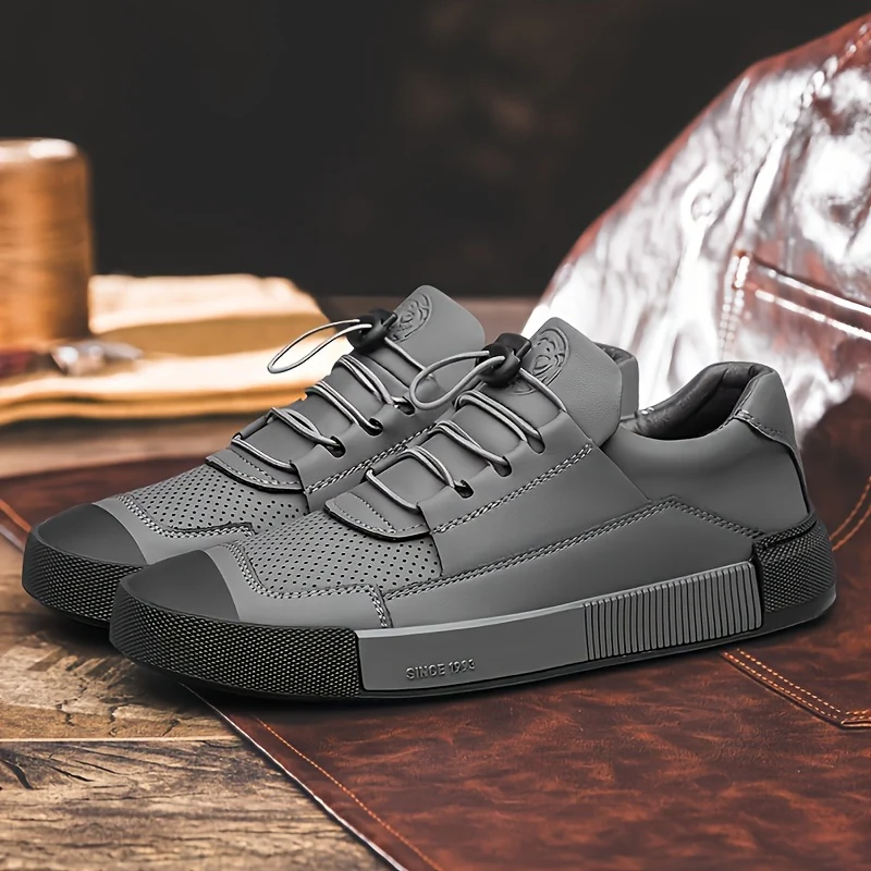 CLOHOO Brand Men'S Shoes with Rubber Soles, Stylish Sports Casual Shoes, Street-Style Skate Shoes, Popular New Breathable Soft-Soled Comfortable Men'S Shoes, Youth British Style Men'S Footwear. - Image 2