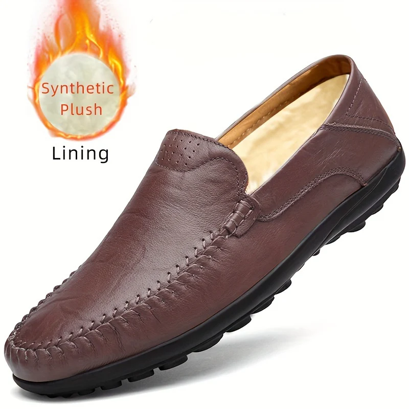 CLOHOO Men's Slip-On Business Casual Shoes - Breathable Second-Layer Leather Upper, Comfortable PU Lining & Rubber Sole, All-Season Versatile for Office, Travel & Vacation - Black, Refined Appearance | Sturdy Rubber Sole, Dre - Image 30