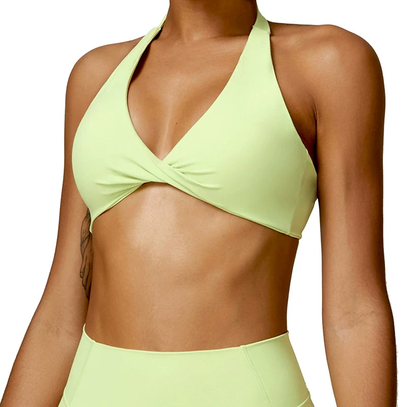 Cloud Sense Halterneck Backless Bra Outdoor Sports Yoga - Image 5