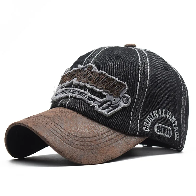 CNTANG Summer Denim Baseball Cap Men's Fashion Embroidered Letter Cotton Caps Snapback Men Outdoor Casual Hip Hop Hat Adjustable - Image 2