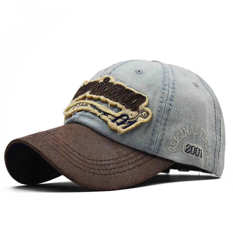 CNTANG Summer Denim Baseball Cap Men's Fashion Embroidered Letter Cotton Caps Snapback Men Outdoor Casual Hip Hop Hat Adjustable - Image 4