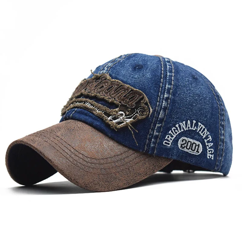 CNTANG Summer Denim Baseball Cap Men's Fashion Embroidered Letter Cotton Caps Snapback Men Outdoor Casual Hip Hop Hat Adjustable - Image 8