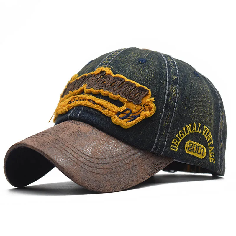 CNTANG Summer Denim Baseball Cap Men's Fashion Embroidered Letter Cotton Caps Snapback Men Outdoor Casual Hip Hop Hat Adjustable - Image 9