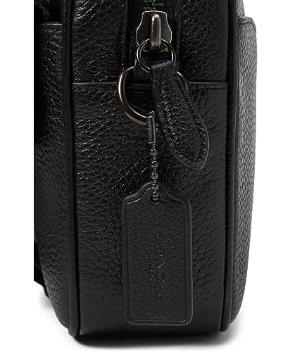 Coach Mens Beck Crossbody in Pebble Leather, Black - Image 2