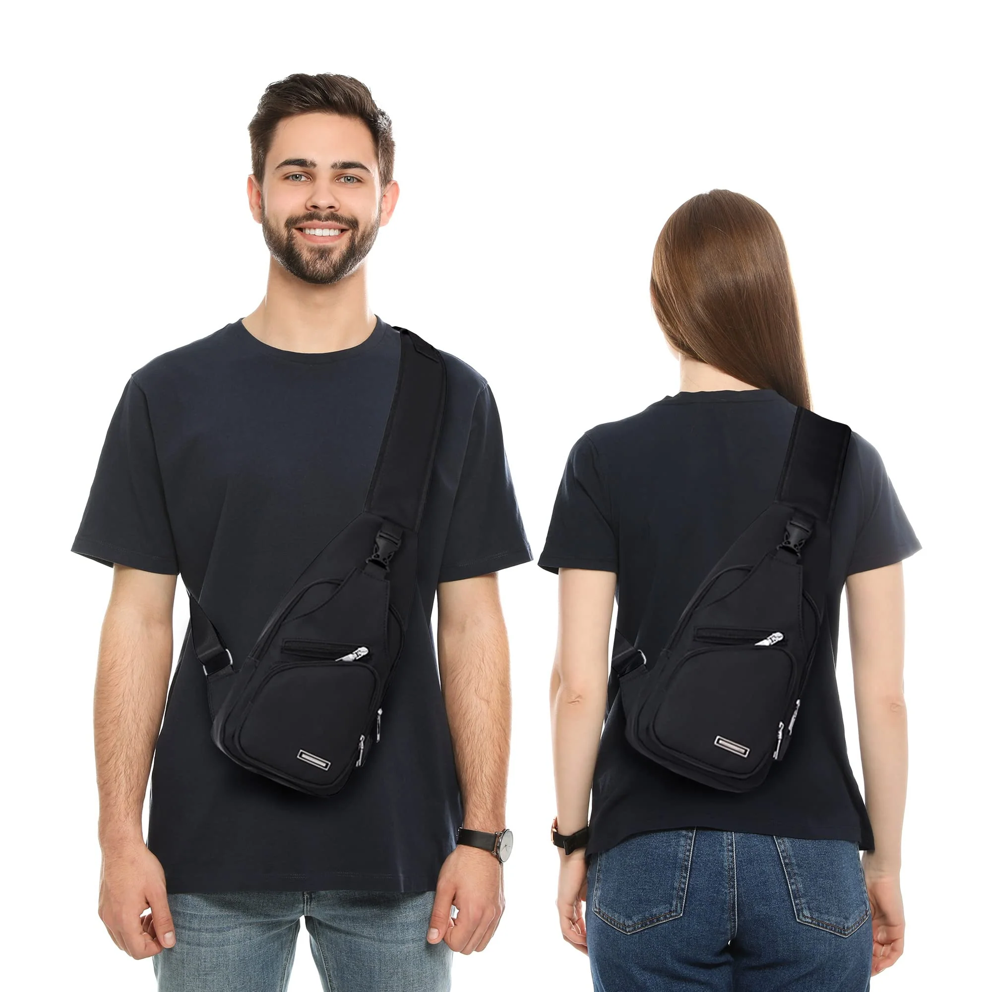 Codoule Sling Shoulder Bag Crossbody Backpack for Men Women Hiking Daypack Multipurpose Cross Body Chest Bag with USB Charger Hole & Headphone Hole for Outdoor Walking Travel - Image 4