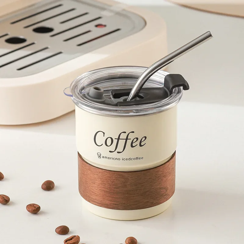 Coffee Cup 304 Stainless Steel Insulated Cup with Straws Beer Mug Coffee Cup Reusable Water Cup with Lid for Outdoor Camping - Image 13