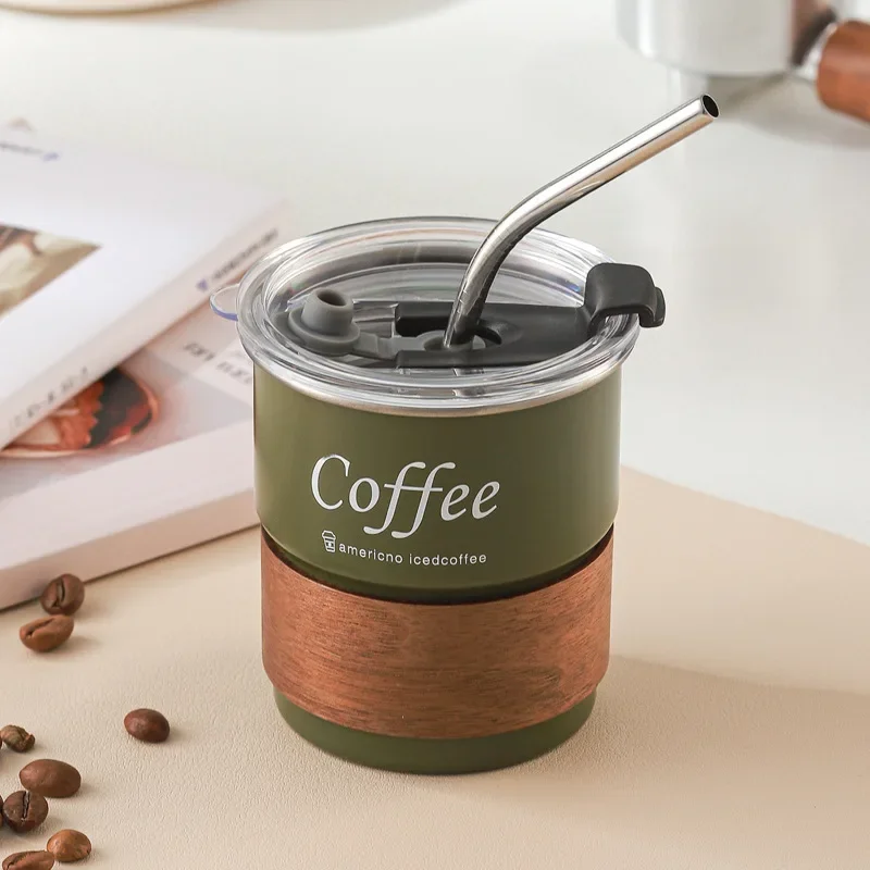 Coffee Cup 304 Stainless Steel Insulated Cup with Straws Beer Mug Coffee Cup Reusable Water Cup with Lid for Outdoor Camping - Image 18