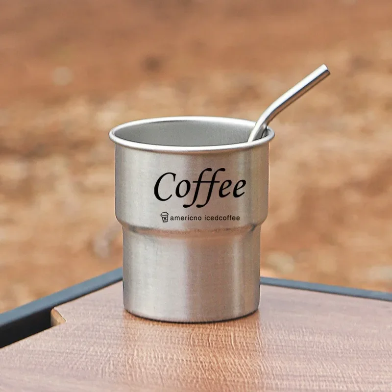 Coffee Cup 304 Stainless Steel Insulated Cup with Straws Beer Mug Coffee Cup Reusable Water Cup with Lid for Outdoor Camping - Image 6