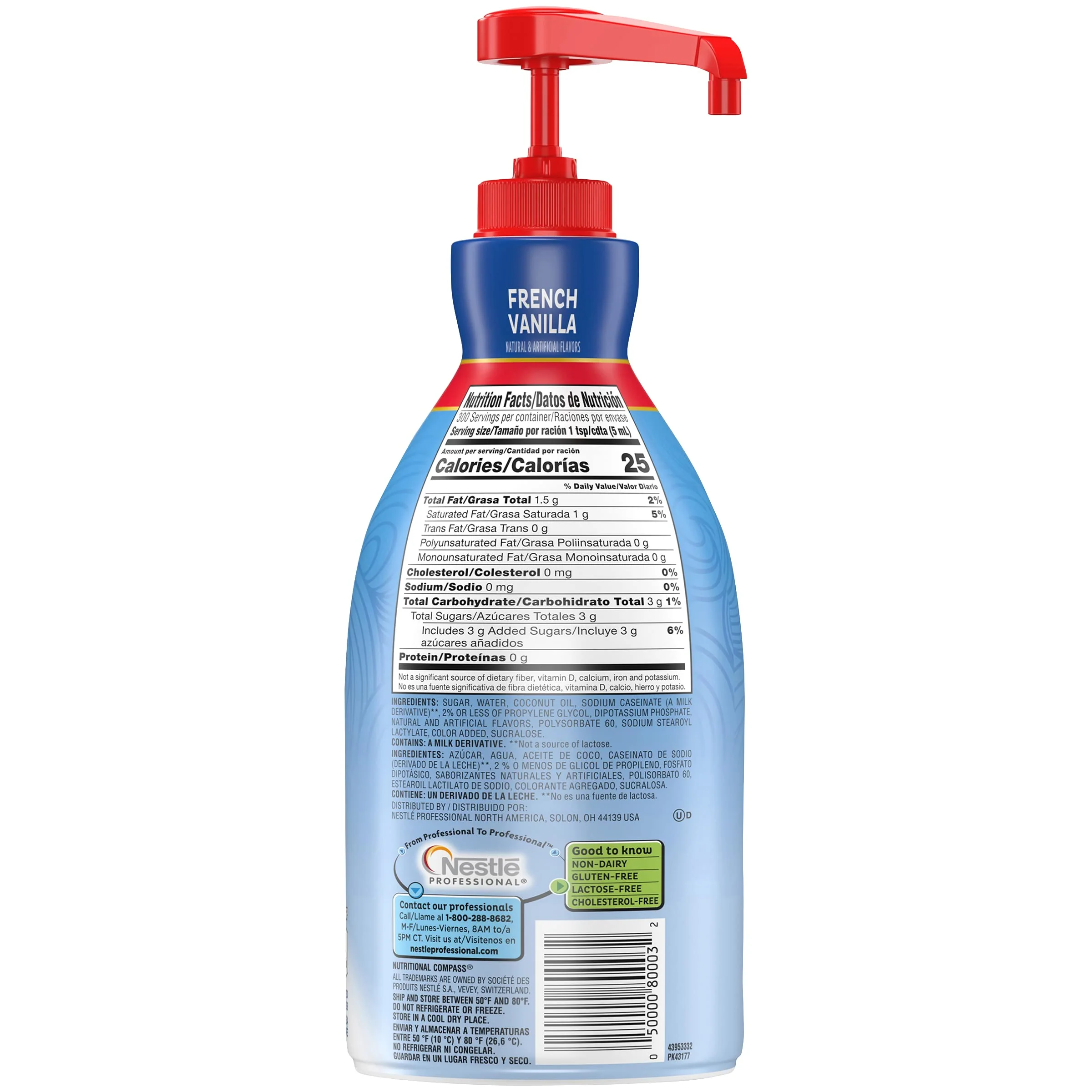Coffee mate French Vanilla Liquid Concentrate, 1.5 Liter Pump Bottle (Pack of 3) with By The Cup Coffee Scoop - Image 3