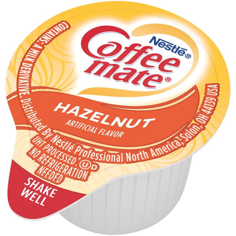 Coffee mate Liquid Creamer Singles Variety Pack, 180ct, 3 Flavors x 60 Each, Original, French Vanilla, Hazelnut with Neptune's Delight Stainless Steel Stirrer - Image 6