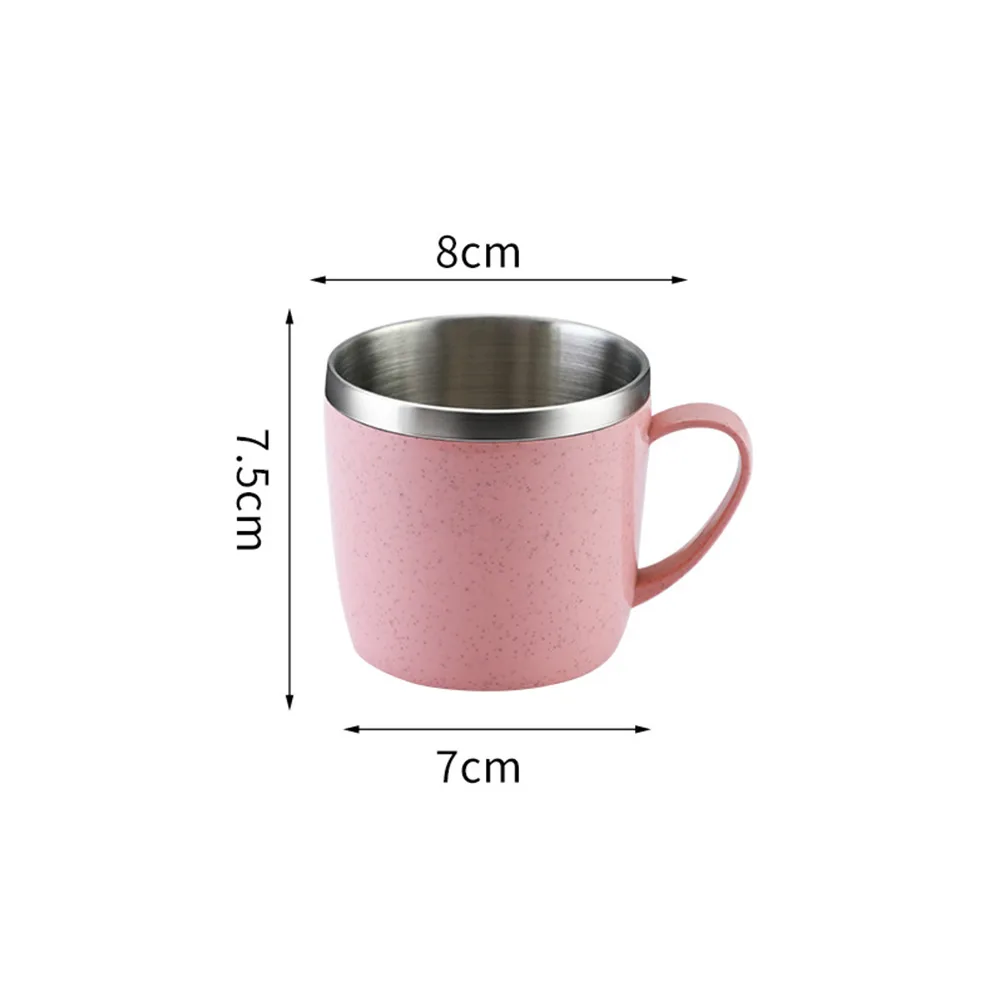 Coffee Mugs Stainless Steel Cup Anti-scalding Double-layer For Children Insulated Cup Milk Tea Water Bottle Shatterproof - Image 2