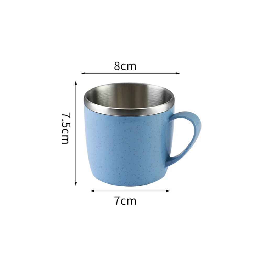 Coffee Mugs Stainless Steel Cup Anti-scalding Double-layer For Children Insulated Cup Milk Tea Water Bottle Shatterproof - Image 3