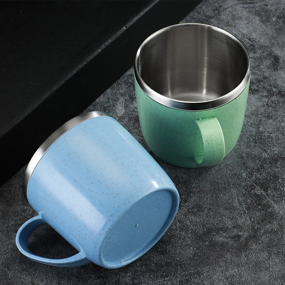 Coffee Mugs Stainless Steel Cup Anti-scalding Double-layer For Children Insulated Cup Milk Tea Water Bottle Shatterproof - Image 4