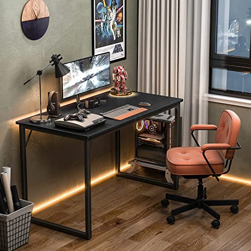 Coleshome 47 Inch Computer Desk, Modern Simple Style Desk for Home Office, Study Student Writing Desk,Black - Image 4