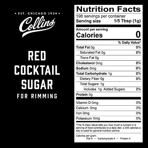 Collins Consumables Collins Red, Enhance Daiquiris, Cosmopolitans, Margaritas, Drinks, Glass Rimming Sugar for Cocktails, 7 Ounce (Pack of 1) - Image 7