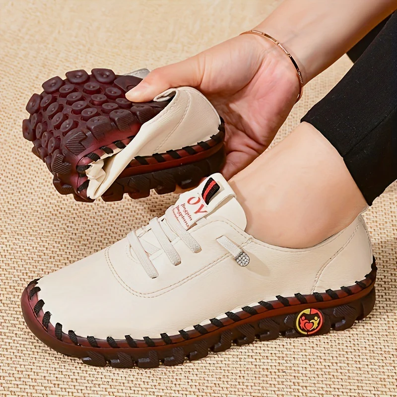 Comfortable Chic - Women's Oxfords - Handmade, Breathable, Lightweight, Non Slip, Lace Up, Slip On, Soft Insoles, Easy Walking Shoes for Everyday Wear