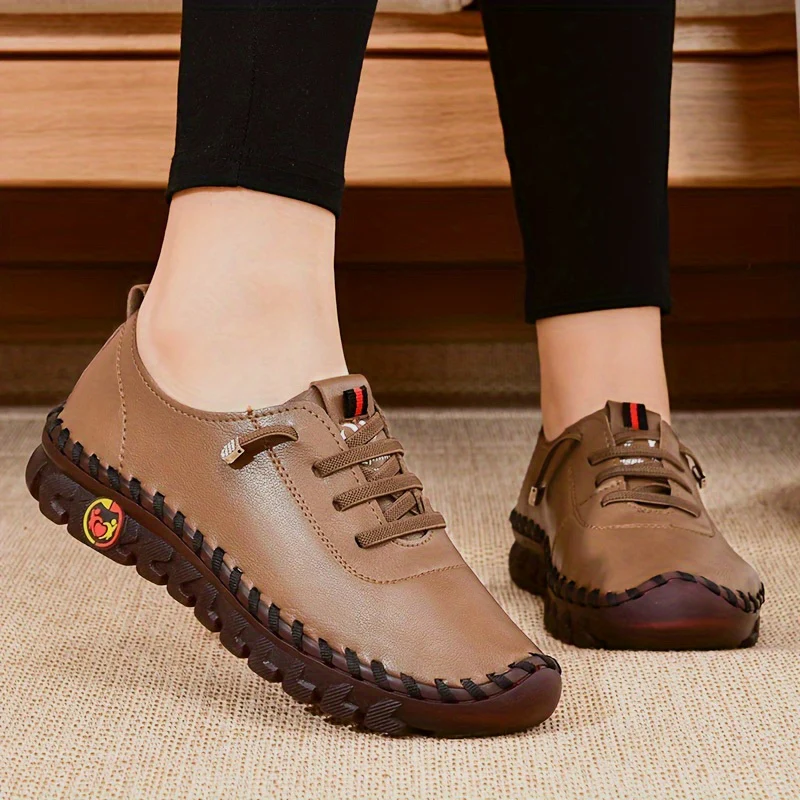 Comfortable Chic - Women's Oxfords - Handmade, Breathable, Lightweight, Non Slip, Lace Up, Slip On, Soft Insoles, Easy Walking Shoes for Everyday Wear - Image 31