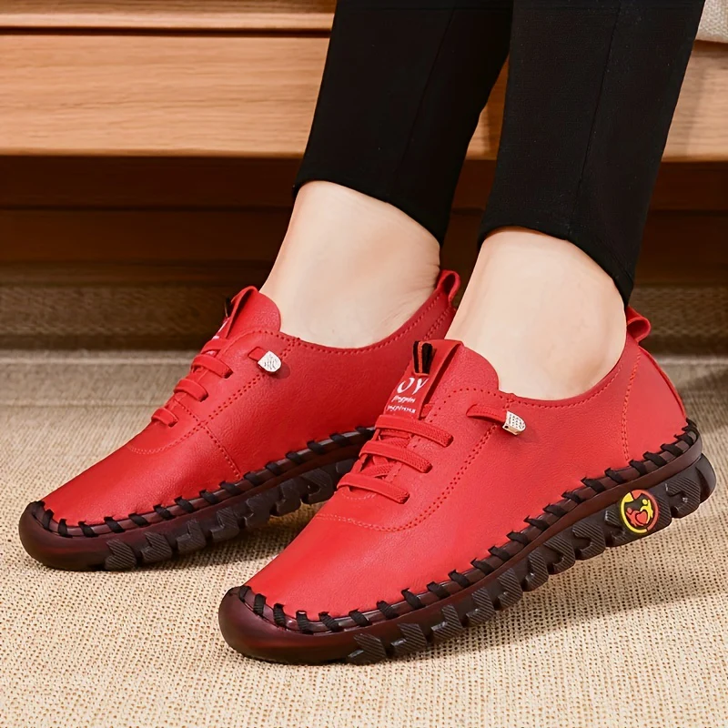 Comfortable Chic - Women's Oxfords - Handmade, Breathable, Lightweight, Non Slip, Lace Up, Slip On, Soft Insoles, Easy Walking Shoes for Everyday Wear - Image 6
