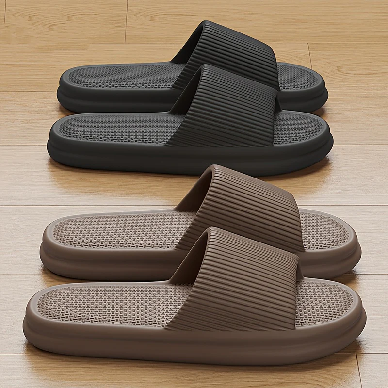 Comfortable EVA Soft Soled Slippers, Non-slip Couple Indoor Home Shower Sandals for Men and Women, Easy to Clean Flip Flops