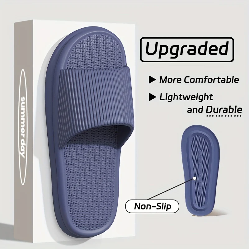 Comfortable EVA Soft Soled Slippers, Non-slip Couple Indoor Home Shower Sandals for Men and Women, Easy to Clean Flip Flops - Image 29
