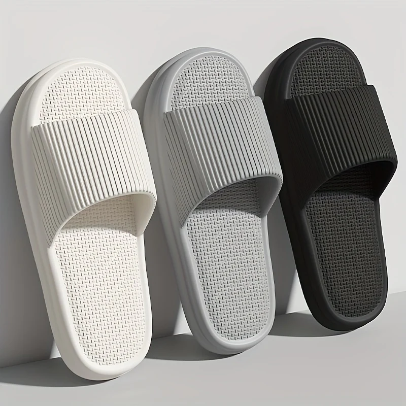 Comfortable EVA Soft Soled Slippers, Non-slip Couple Indoor Home Shower Sandals for Men and Women, Easy to Clean Flip Flops - Image 6