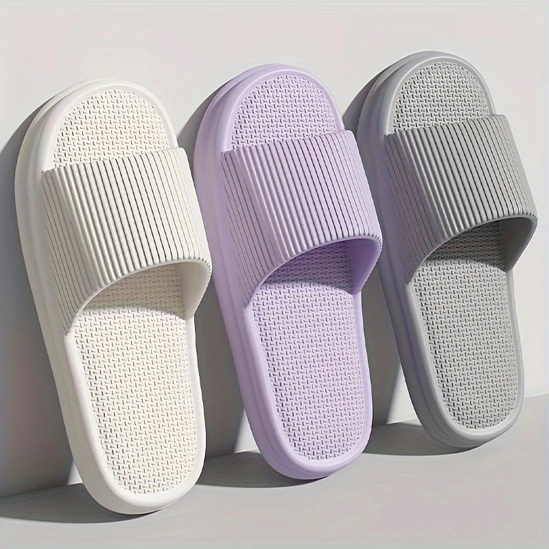 Comfortable EVA Soft Soled Slippers, Non-slip Couple Indoor Home Shower Sandals for Men and Women, Easy to Clean Flip Flops - Image 7