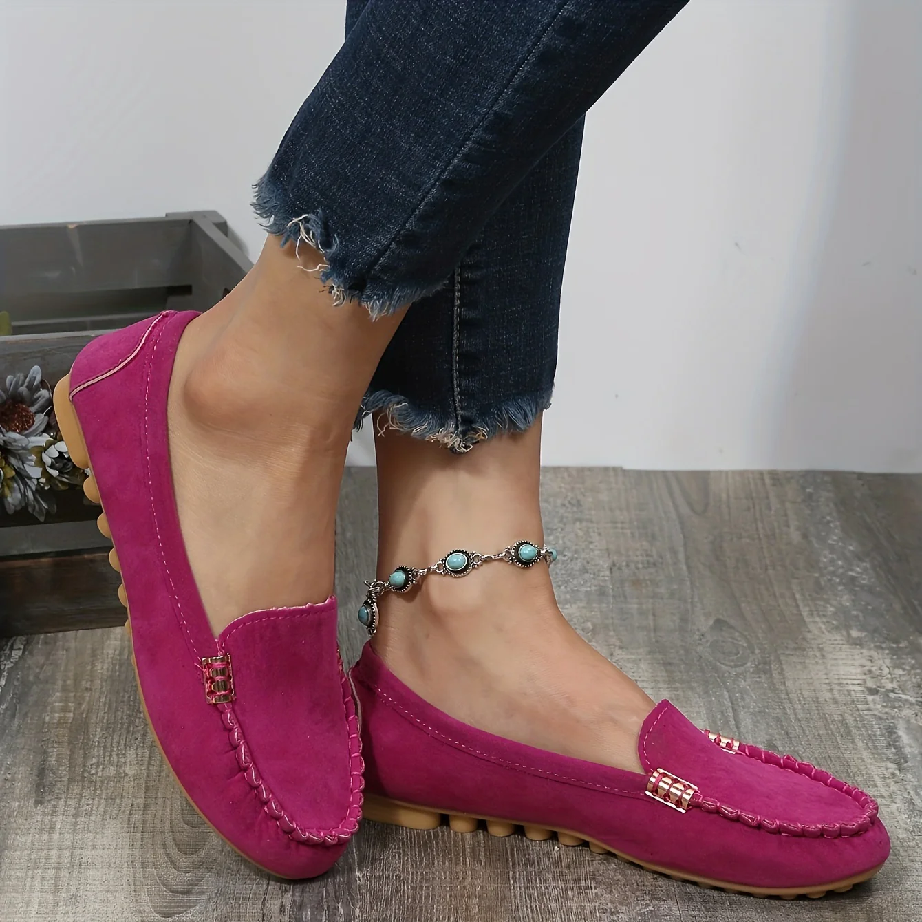[Comfortable Loafers] Comfortable Round Toe Loafers | Women's Solid Slip On Shoes, Women's Footwear - Image 28