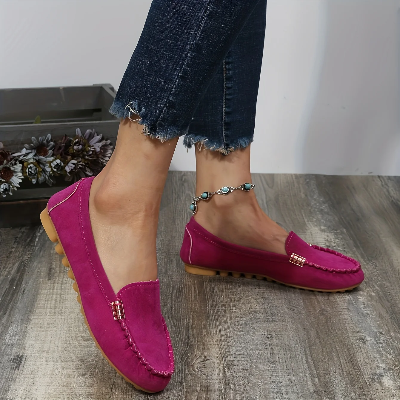[Comfortable Loafers] Comfortable Round Toe Loafers | Women's Solid Slip On Shoes, Women's Footwear - Image 33