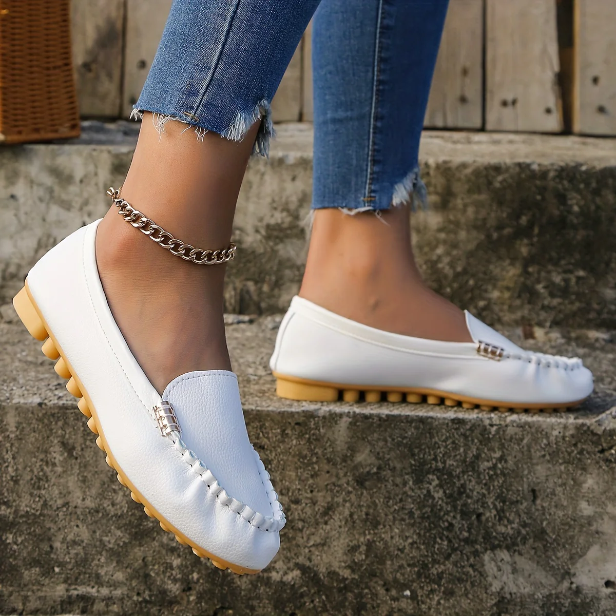 [Comfortable Loafers] Comfortable Round Toe Loafers | Women's Solid Slip On Shoes, Women's Footwear - Image 39