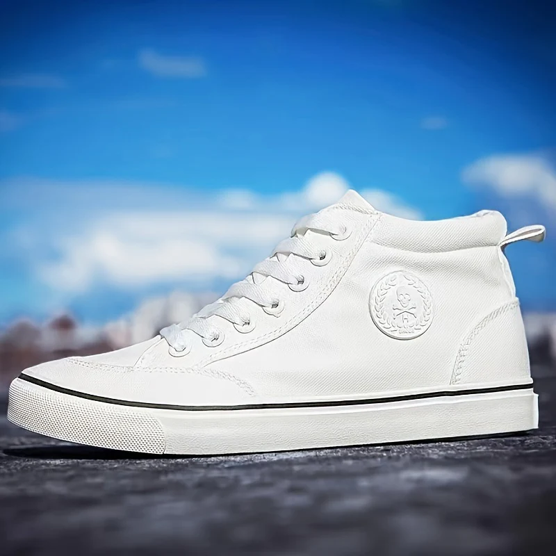 Comfy High-Top Canvas Sneakers - Soft, Breathable, Non-Slip, Durable Rubber Sole, Lace-Up Closure, Perfect for Walking, Casual Outings, and Everyday Wear - Men's Footwear - Image 7