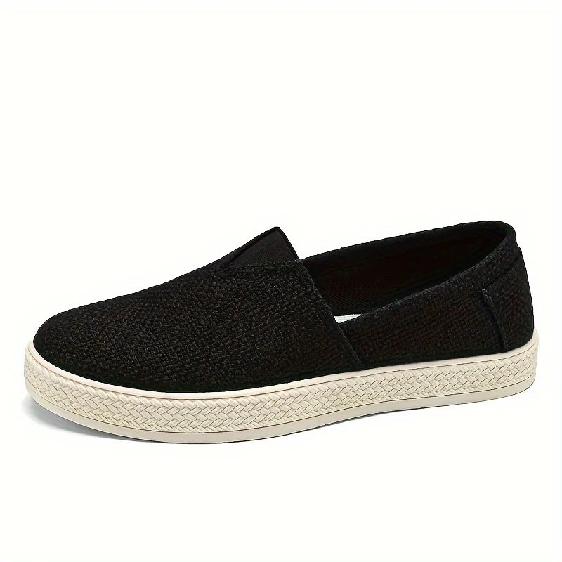 Comfy Slip-On Loafers - Men's Canvas Shoes with Breathable Solid Colours, Non-Slip Soles, Durable Design for Outdoor Activities and Casual Walking - Comfortable, Relaxed Fit for Men's Footwear - Image 10