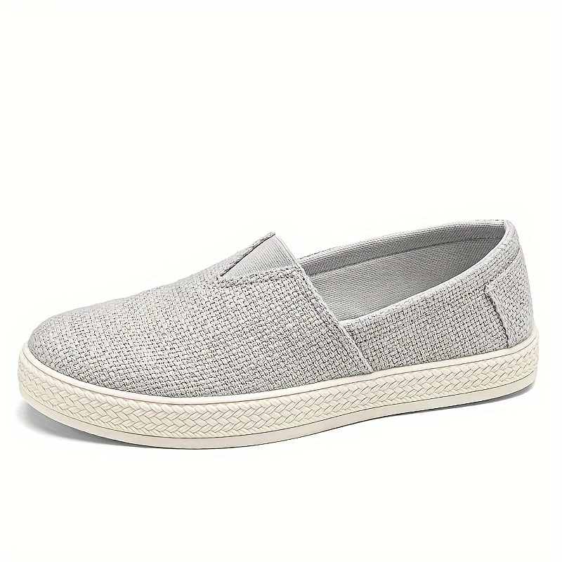 Comfy Slip-On Loafers - Men's Canvas Shoes with Breathable Solid Colours, Non-Slip Soles, Durable Design for Outdoor Activities and Casual Walking - Comfortable, Relaxed Fit for Men's Footwear - Image 11