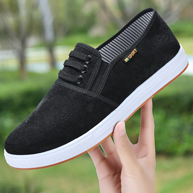 Comfy Tai Chi Kung Fu Slip-On Shoes - Men's Canvas Shoes with Non-Slip Durable Rubber Sole, Breathable Canvas Upper, and Soft Insoles for Comfortable Walking and Martial Arts Training - Ideal for Men's Footwear and Fitness En - Image 4