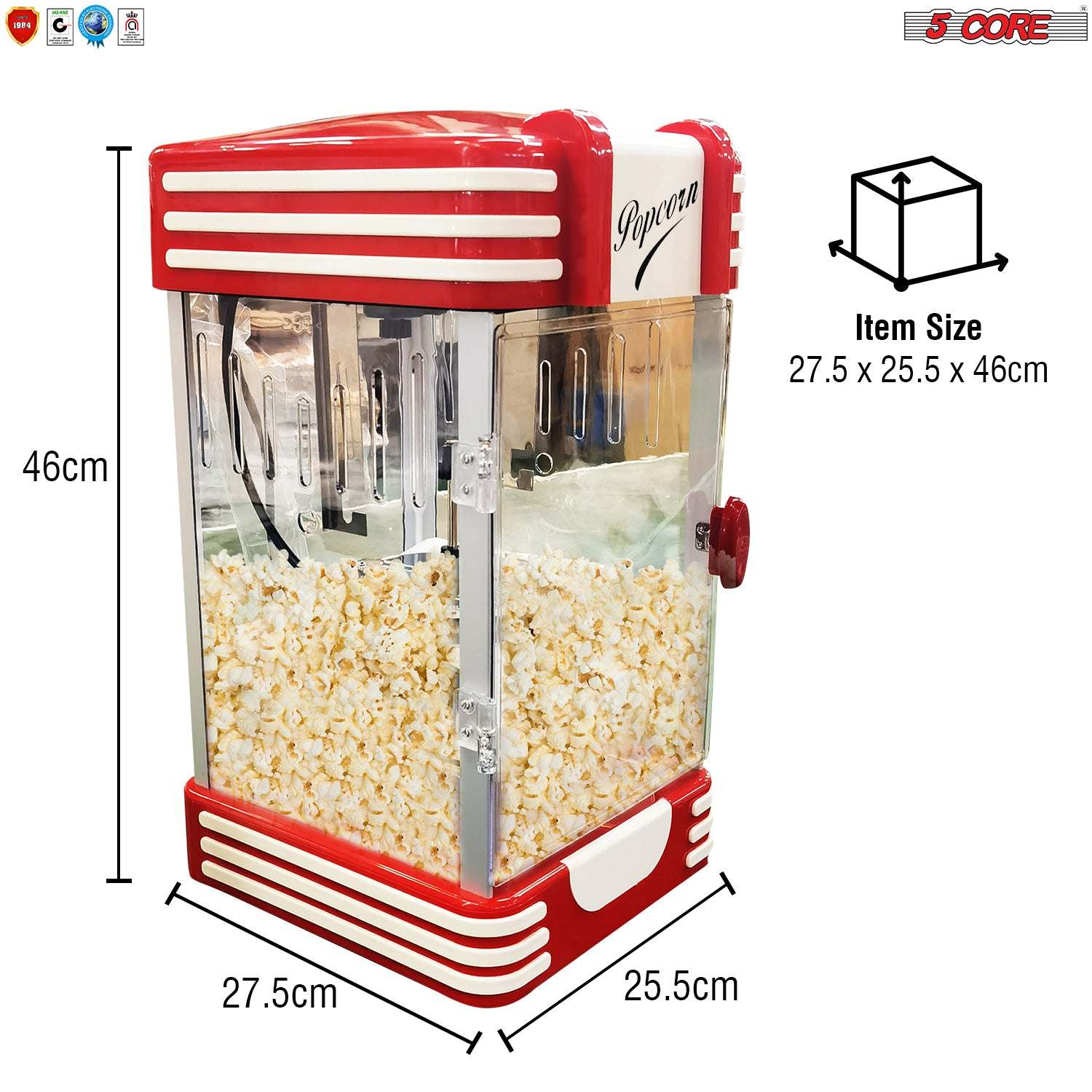 Commercial Popcorn Machine Also used in Home; Party; Movie Theater Style 4 oz. Ounce Antique 300 Watts Big Grande Size 5 Core-POP-850 - Image 2