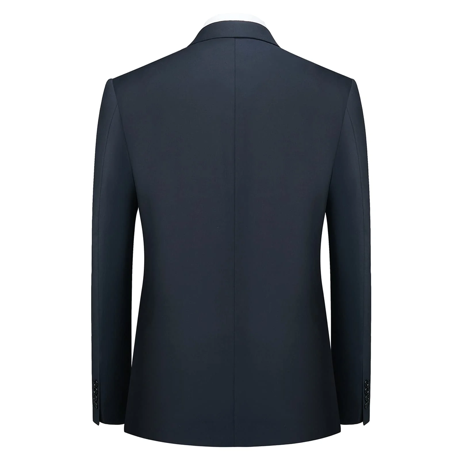 Cooper & Nelson Men's Suit Slim Fit, 3 Piece Suits for Men, One Button Solid Jacket Vest Pants with Tie, Tuxedo Set Dark Navy XS - Image 5
