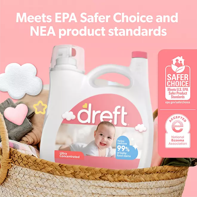 Dreft Ultra Concentrated Liquid Baby Laundry Detergent (125 Loads, 170 fl. oz.) - Image 2