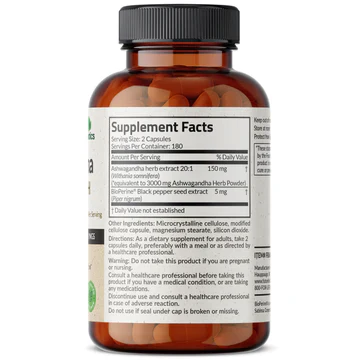 Futurebiotics Ashwagandha Capsules Extra Strength 3000mg - Stress Relief Formula, Natural Mood Support, Stress, Focus, and Energy Support Supplement, 360 Capsules - Image 2