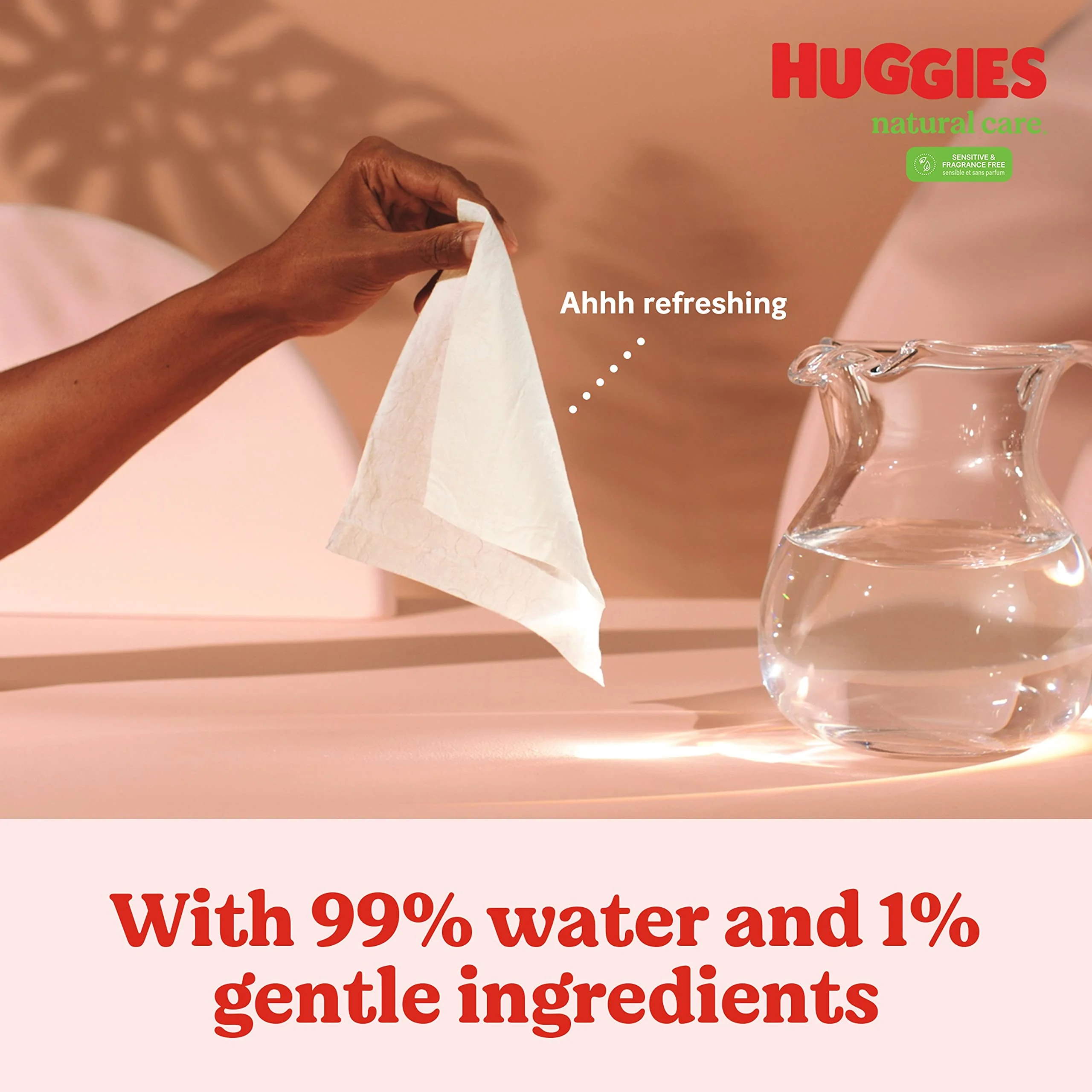 Huggies Natural Care Sensitive Baby Wipe Refill, Fragrance Free (1,088 Count) - Image 6