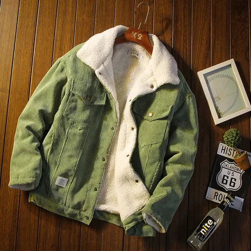 Corduroy Jacket Men Autumn Winter Coat Thick Warm High-quality Men Jacket Casual Cotton Jacket Large Oversized 5XL Men Clothing - Image 12