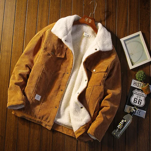 Corduroy Jacket Men Autumn Winter Coat Thick Warm High-quality Men Jacket Casual Cotton Jacket Large Oversized 5XL Men Clothing - Image 7
