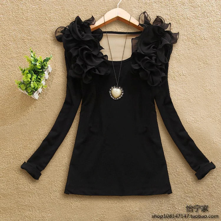 Cotton Casual Sexy Ruffles Short Sleeve Plus Size T Shirts Women Fashion Solid Loose Spring Summer All-Match Top Ladies 2023 New - Image 13