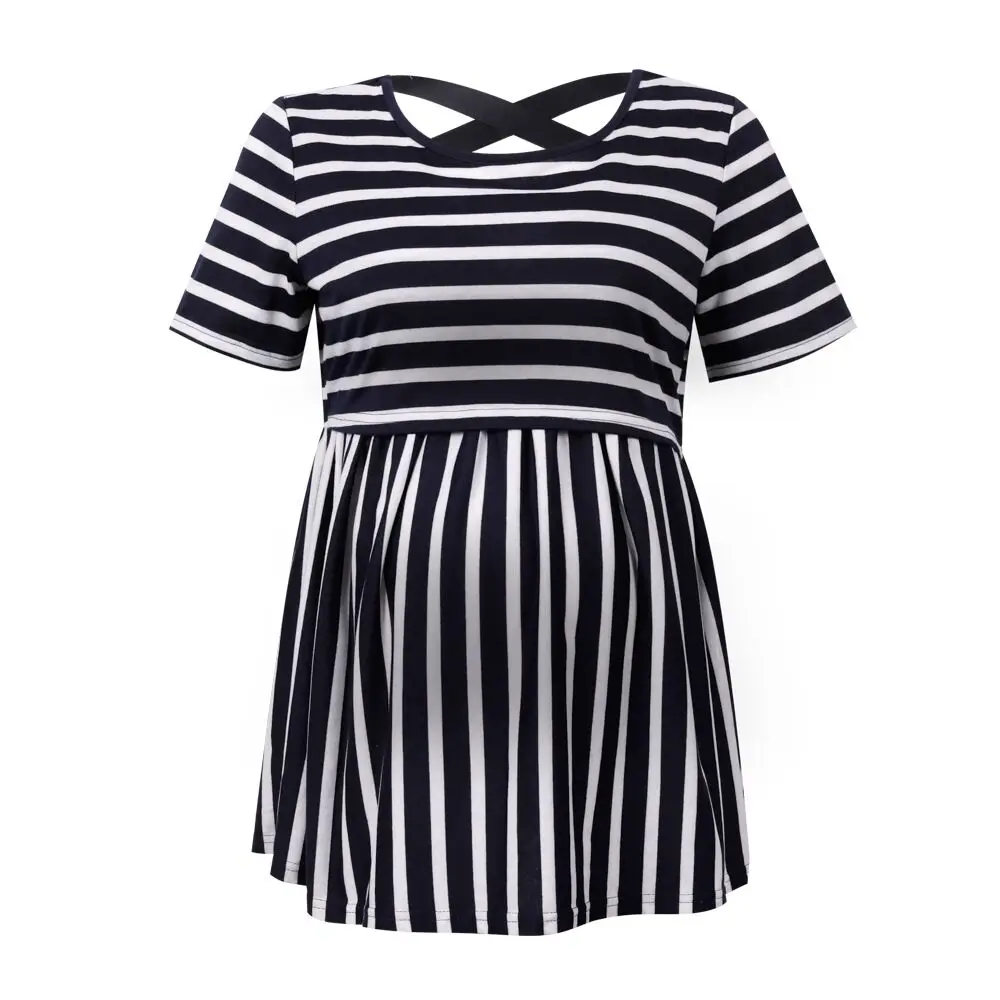 Cotton Maternity Tops Short Sleeves T-Shirts Breastfeeding Clothes Postpartum Wear Summer Pregnancy Clothes - Image 21