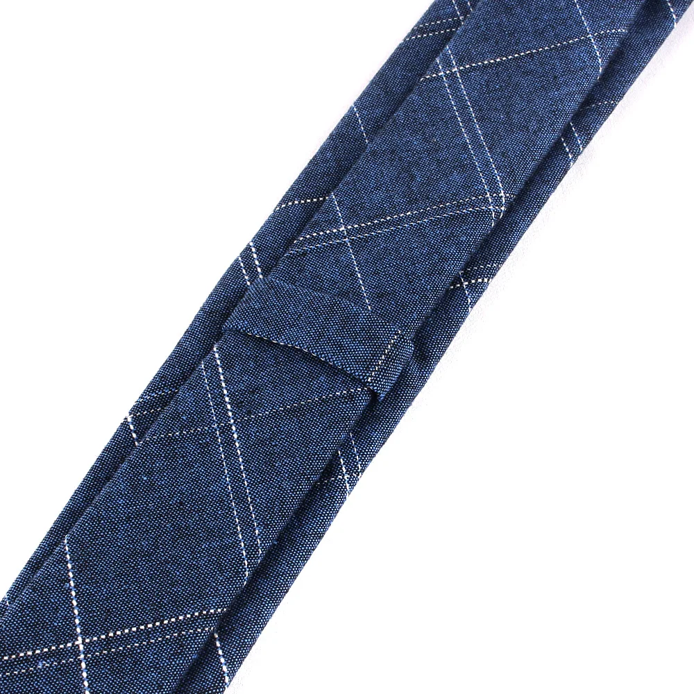 Cotton Skinny Tie For Men Women Casual Plaid Neck Tie For Party Business Wedding Neckties Adult Suit Slim Neck Ties For Gifts - Image 6