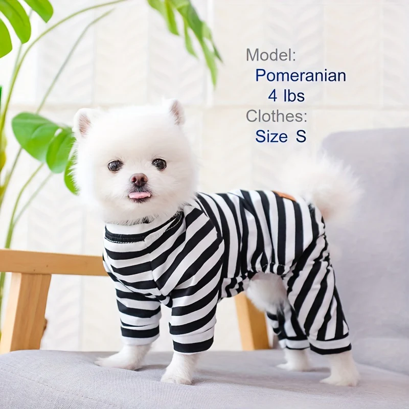 Cozy Striped Pajamas For Small Dogs And Cats - Soft Stretch Fabric For Ultimate Comfort - Image 3