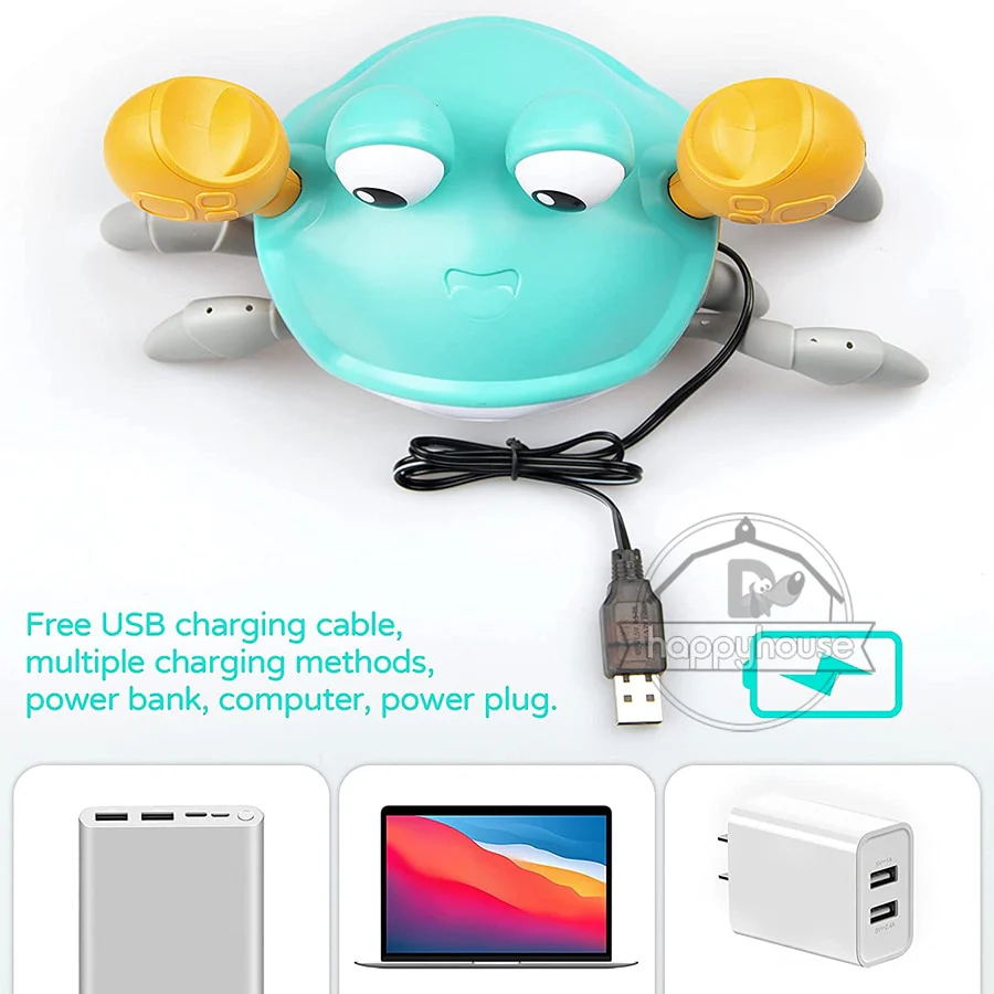 Crawling Crab Baby Toys with Music LED Light Up Musical Toys for Toddler Automatically Avoid Obstacles Interactive Toys for Kids - Image 12