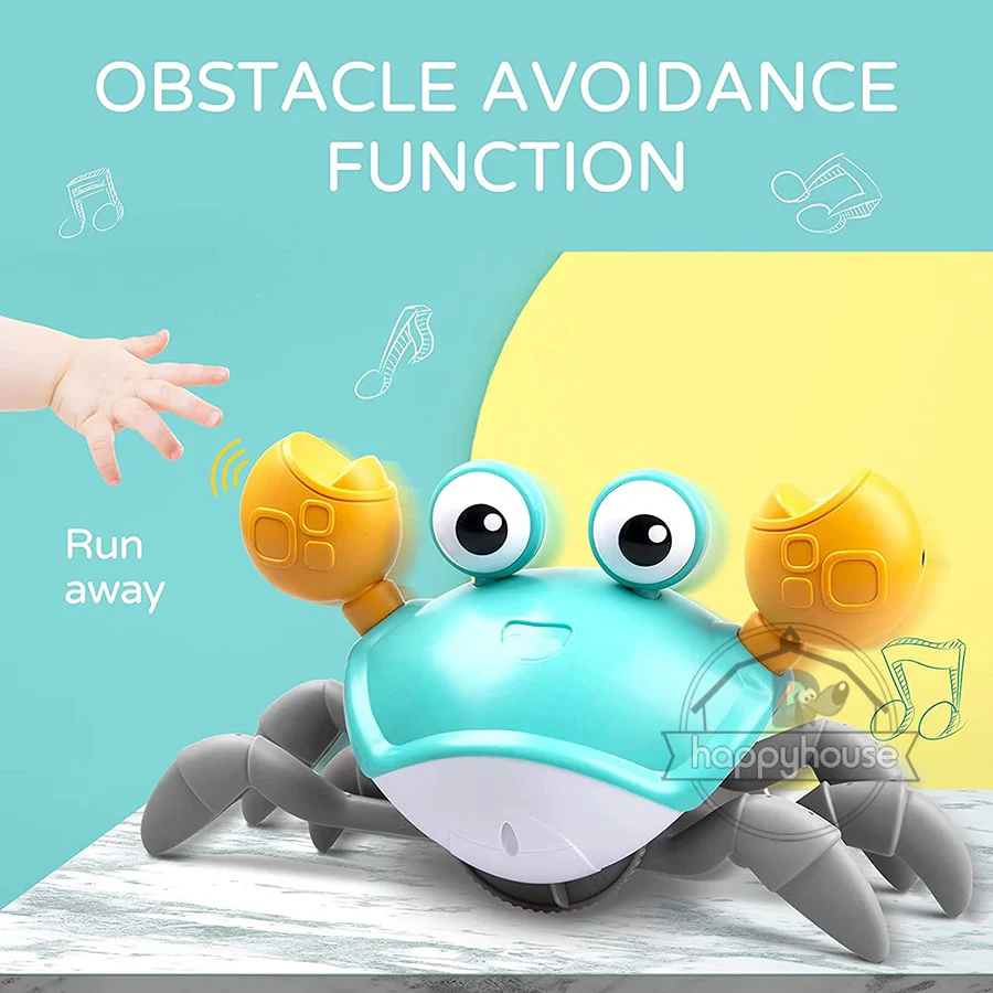 Crawling Crab Baby Toys with Music LED Light Up Musical Toys for Toddler Automatically Avoid Obstacles Interactive Toys for Kids - Image 13