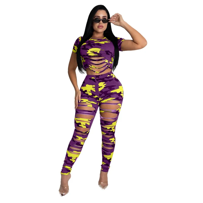 Crop Top 2 Piece Set Women Party Club Sexy Two Piece Outfits Long Pants Summer Sets for Women Joggers Suit Sets Tracksuit 2022 - Image 5